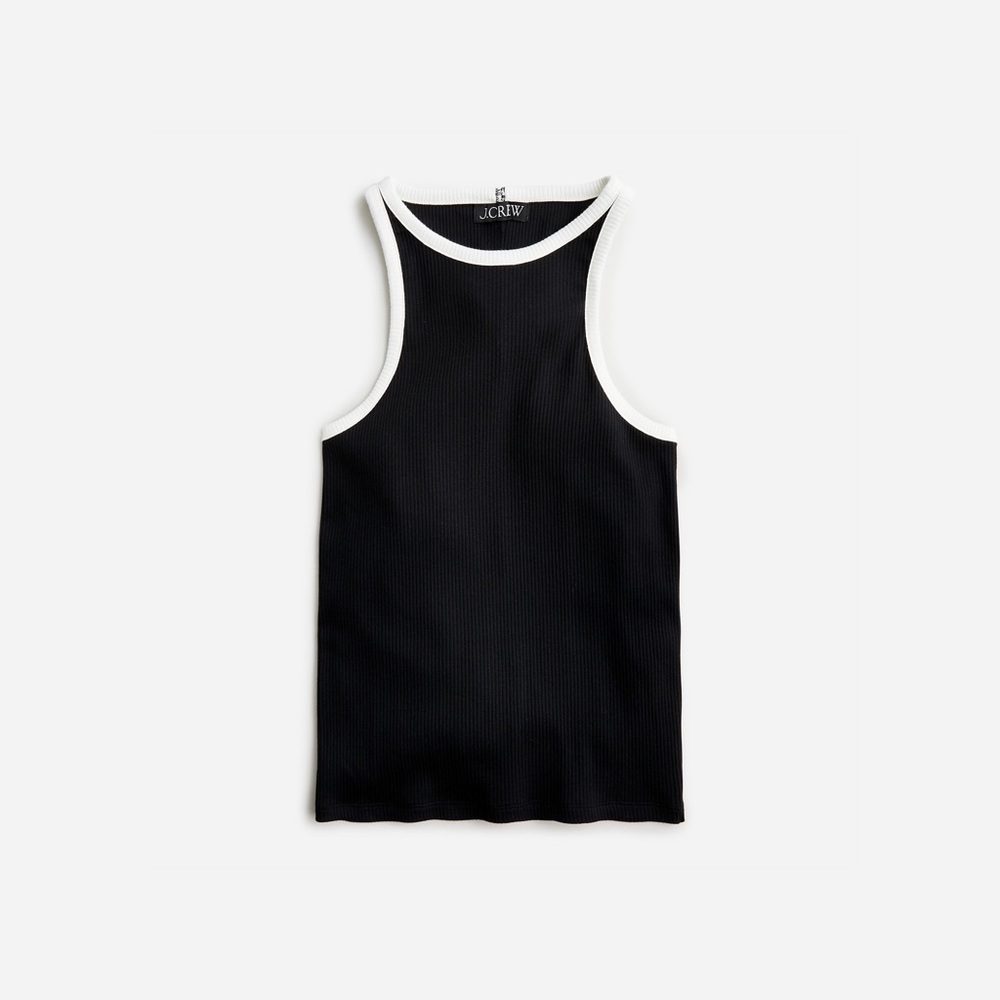 JCrew Vintage Rib High Neck Cutaway Tank
